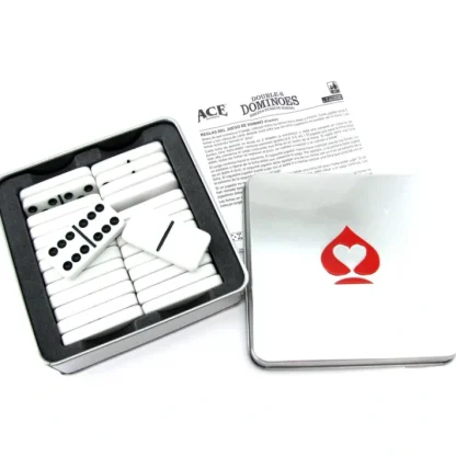 Ace Double Six Dominoes Game in Tin Case for 2 to 4 Players - 28 Dominoes - Your Source for Gaming Essentials Discount