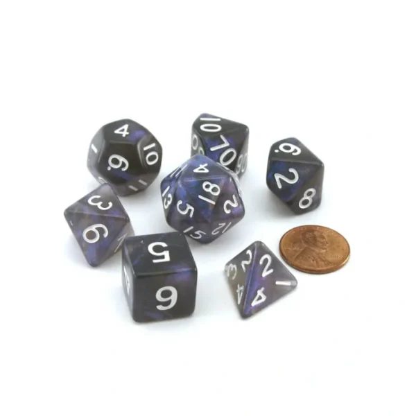 Acrylic Stardust 7-Die Polyhedral 16mm Dice Set - Galaxy - Your Source for Gaming Essentials Best Sale