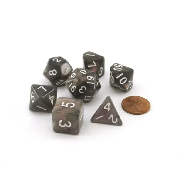 Acrylic Stardust 7-Die Polyhedral 16mm Dice Set - Supervolcano - Your Source for Gaming Essentials Store