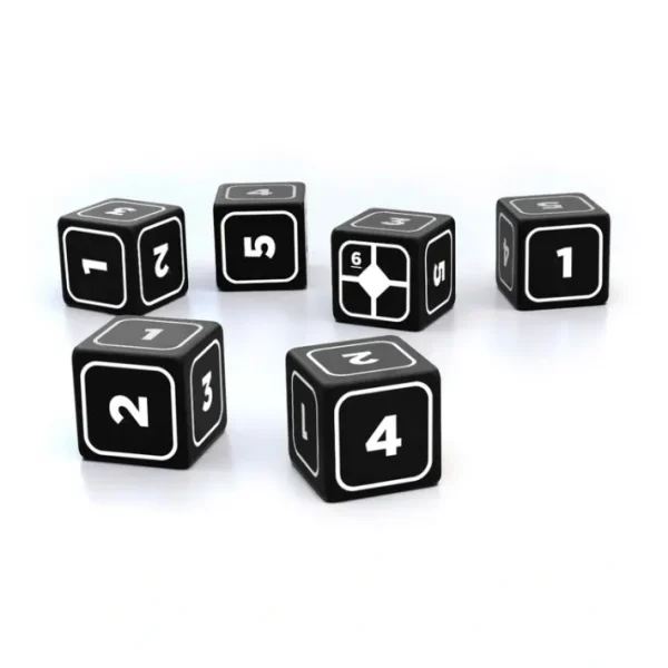 ALIEN RPG Base Dice Set - 10 Dice, Black with White Numbers - Your Source for Gaming Essentials Clearance