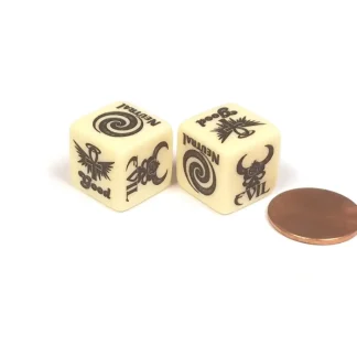 Alignment Custom Engraved 16mm D6 Chessex Dice, 2 Pieces - Good Evil Neutral - Your Source for Gaming Essentials Hot