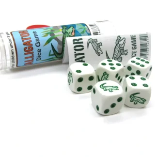 Alligator Dice Game 5 Dice Set with Travel Tube and Instructions - Your Source for Gaming Essentials Cheap