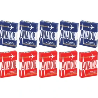 Aviator Standard Index Playing Cards - 5 Red Decks and 5 Blue Decks - Your Source for Gaming Essentials Best Sale