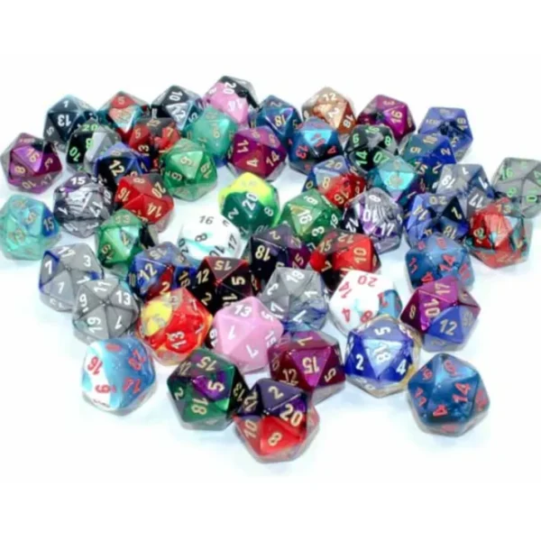 Bag of 50 Assorted Loose Gemini d20 Dice - Your Source for Gaming Essentials Best Sale