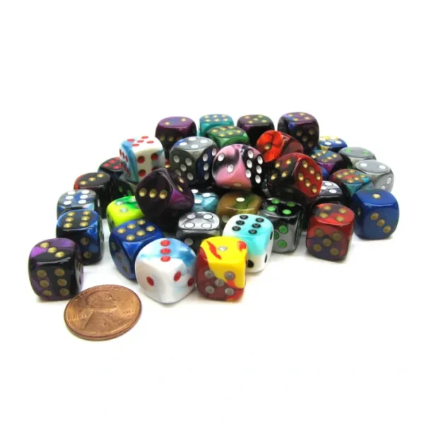 Bag of 50 Assorted Loose Gemini 12mm D6 with Pip - Your Source for Gaming Essentials Sale