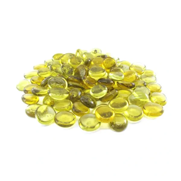 Bag of 100 Gaming Glass Stones - Yellow - Your Source for Gaming Essentials Cheap