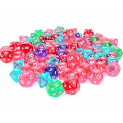 Bag of 100 Mini-Polyhedral Dice - Includes d6, d8, d10, tens d10, d12, and d20 - Your Source for Gaming Essentials New