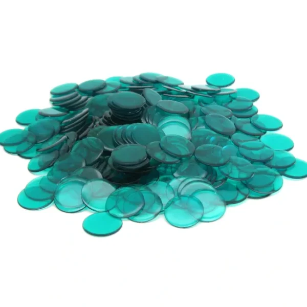 Bag of 250 Plastic 19mm Round Sorting Chip Gaming Accessory - Green - Your Source for Gaming Essentials Sale