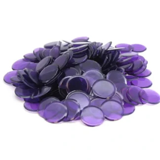 Bag of 250 Plastic 19mm Round Sorting Chip Gaming Accessory - Purple - Your Source for Gaming Essentials Clearance