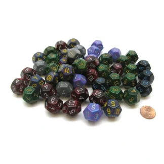 Bag of 50 Speckled Dice Menagerie #3 D12 Chessex Dice - Your Source for Gaming Essentials Cheap