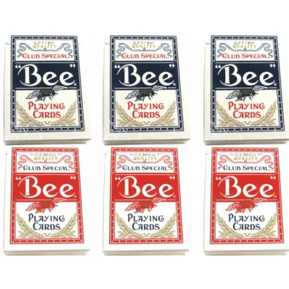 Bee No.92 Standard Index Poker Playing Cards - 3 Red and 3 Blue Decks - Your Source for Gaming Essentials Flash Sale