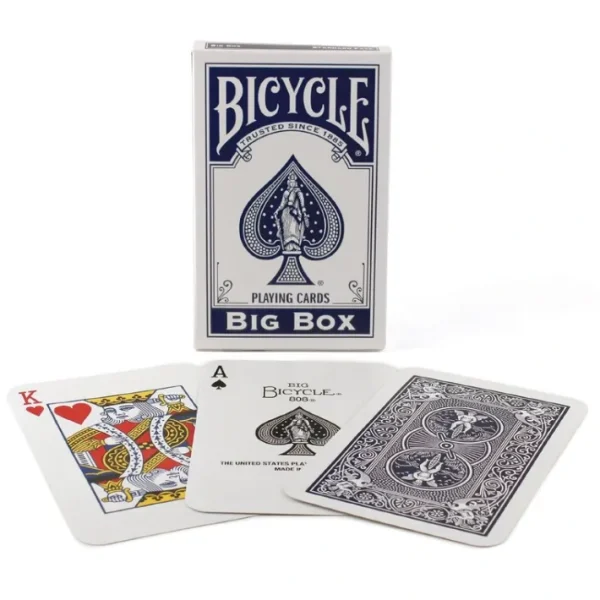 Bicycle Big Box Blue Playing Cards - 4.5" Wide x 7" Tall Jumbo Deck - Your Source for Gaming Essentials Shop