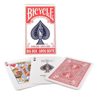 Bicycle Big Box Red Playing Cards - 4.5" Wide x 7" Tall Large Jumbo Card Deck - Your Source for Gaming Essentials Store