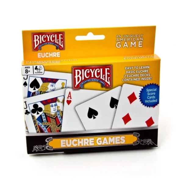 Bicycle Euchre Playing Cards - 1 Set of 2 Euchre Decks - Your Source for Gaming Essentials Cheap