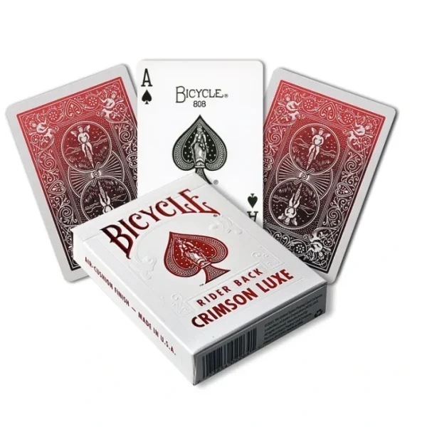 Bicycle MetalLuxe Crimson Red Luxe Standard Index Metal Stamped Playing Cards - Your Source for Gaming Essentials Flash Sale