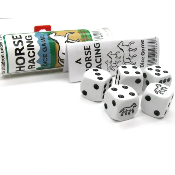 Black Horse Racing Dice Game 5 Dice Set with Travel Tube and Instructions - Your Source for Gaming Essentials Discount