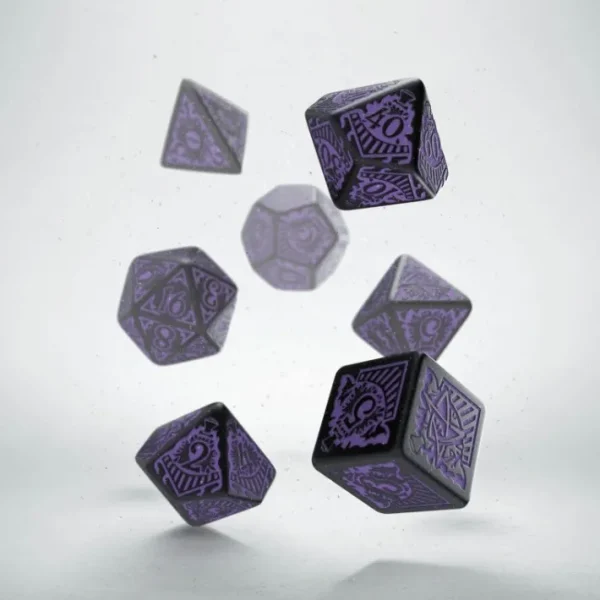 Call of Cthulhu Black w/ Purple Horror O/T Orient Express Ed Dice Set (7 Pieces) - Your Source for Gaming Essentials Cheap