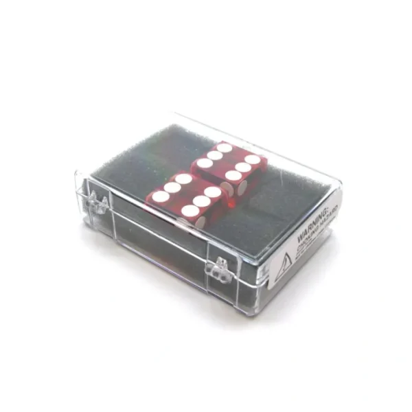 Case of 2 Large 19mm Transparent Non-Precision Dice - Red with White Pips - Your Source for Gaming Essentials Cheap