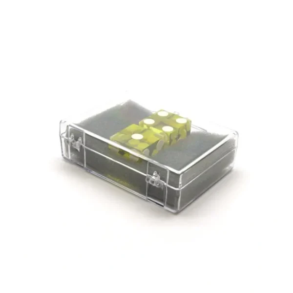 Case of 2 Large 19mm Transparent Non-Precision Dice - Yellow with White Pips - Your Source for Gaming Essentials Cheap