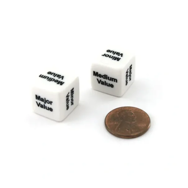 Chessex Custom Engraved 16mm D6 RPG Dice - Treasure Value Dice (2) - Your Source for Gaming Essentials Clearance