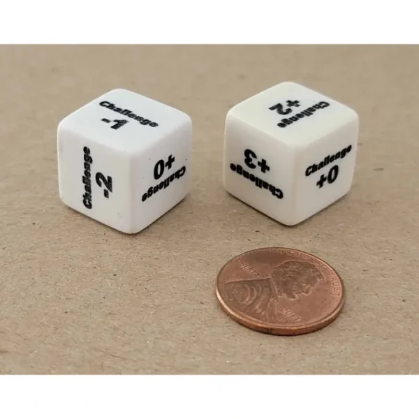Chessex Custom Engraved 16mm D6 RPG Dice, 2 Pieces - Challenge Rating - Your Source for Gaming Essentials Clearance