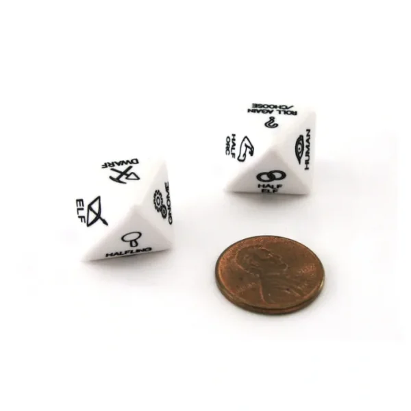Chessex Custom Engraved 16mm D8 RPG Dice - 3rd Edition Race Dice (2) - Your Source for Gaming Essentials Cheap
