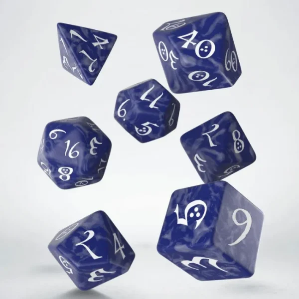 Classic RPG 7 Piece Polyhedral Dice Set - Colbalt with White Numbers - Your Source for Gaming Essentials Hot