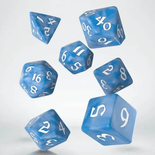 Classic Runic 7 Piece Polyhedral Dice Set - Glacier & White - Your Source for Gaming Essentials Best Sale