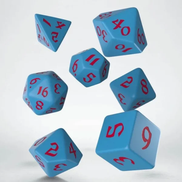 Classic Runic 7 Piece Polyhedral Dice Set - Blue & Red - Your Source for Gaming Essentials Hot