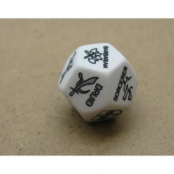 Custom Engraved 19mm D12 RPG D&D Dice - 3rd Edition Class White Dice - Your Source for Gaming Essentials Sale