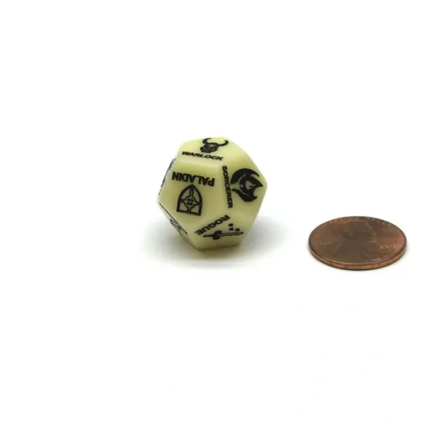 Custom Engraved 19mm D12 RPG D&D Dice - 5th Edition Class Ivory with Black Die - Your Source for Gaming Essentials Flash Sale