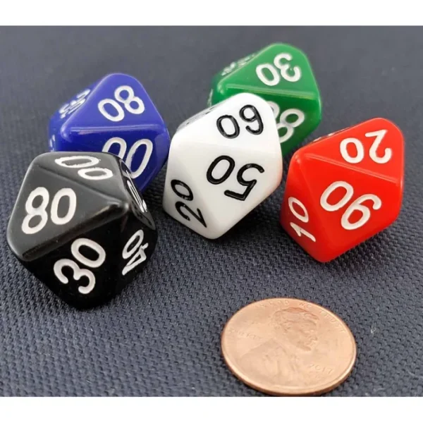 D10 'Decades' 00-90 Skew Dice - Choose Your Color - Your Source for Gaming Essentials Best