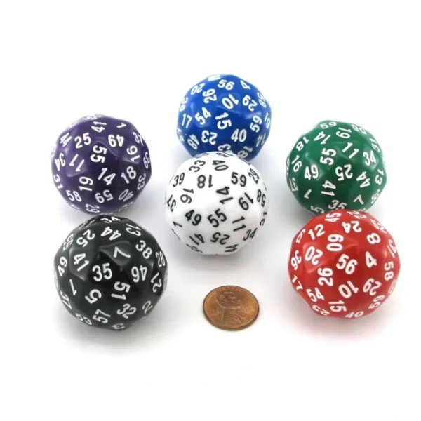 D60 Deltoidal Hexecontahedron Dice, 1 Piece or Assortment - Choose Your Color - Your Source for Gaming Essentials Online