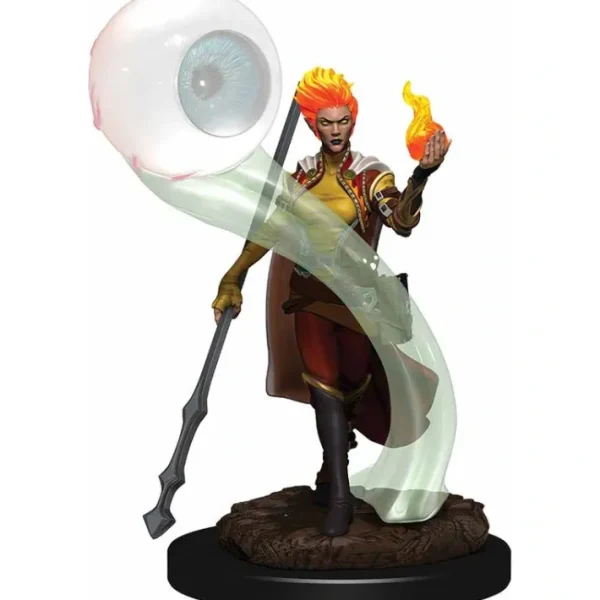 D&D Icons of the Realms Premium Figure, Painted Miniature: (W6) Fire Genasi Wizard Female - Your Source for Gaming Essentials Clearance