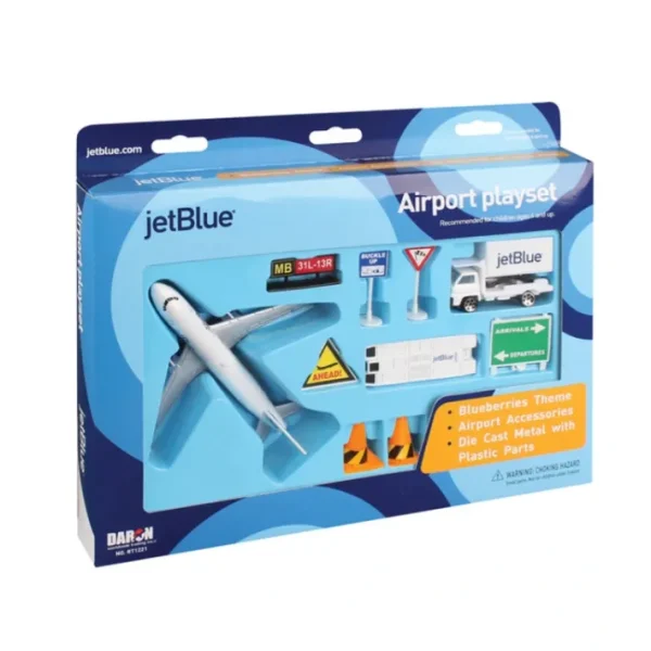 Daron 12 Piece Jetblue Airport Playset Toy Model Figures - Your Source for Gaming Essentials Discount