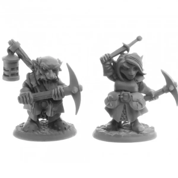 Deep Gnome Heroes (2) #30062 Reaper Legends: Bones USA Unpainted Plastic Figures - Your Source for Gaming Essentials New