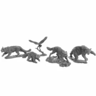 Dungeon Dwellers Animal Companions (5) #07040 Bones USA Unpainted Plastic Minis - Your Source for Gaming Essentials Cheap
