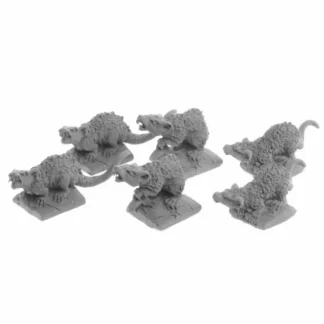 Dungeon Dwellers Bones USA Giant Tomb Rats (6) #07031 Unpainted Plastic Figures - Your Source for Gaming Essentials Cheap