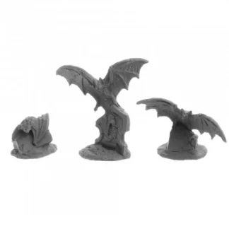 Dungeon Dwellers Giant Bats (3) #07058 Bones USA Unpainted Plastic Figures - Your Source for Gaming Essentials New