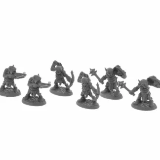 Tabletop Miniatures | Dungeon Dwellers Goblin Pillagers (6) #07042 Bones USA Unpainted Plastic Figures - Your Source for Gaming Essentials