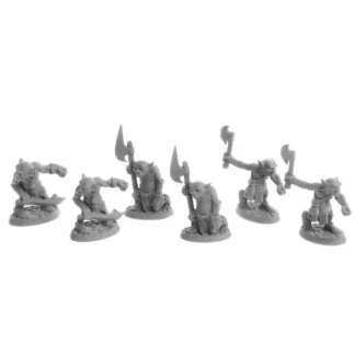 Dungeon Dwellers Goblin Raiders (6) #07043 Bones USA Unpainted Plastic Figures - Your Source for Gaming Essentials Outlet