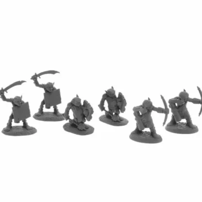 Dungeon Dwellers Goblin Skirmishers (6) #07045 Bones USA Unpainted Plastic Minis - Your Source for Gaming Essentials New