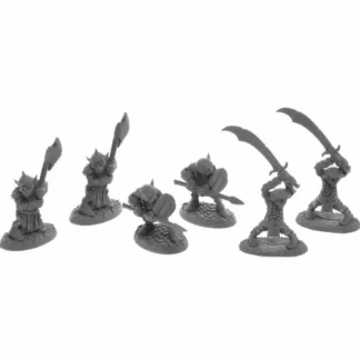 Dungeon Dwellers Goblin Warriors (6) #07044 Bones USA Unpainted Plastic Figures - Your Source for Gaming Essentials Shop