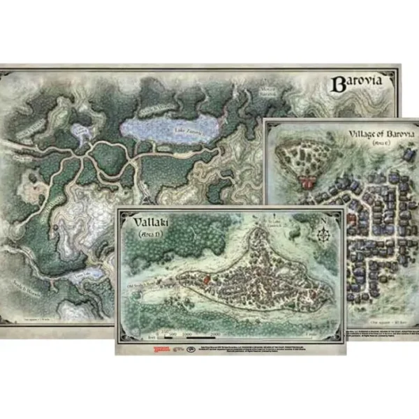 Dungeons and Dragons Curse of Strahd DnD Map Set (3) - Your Source for Gaming Essentials Fashion