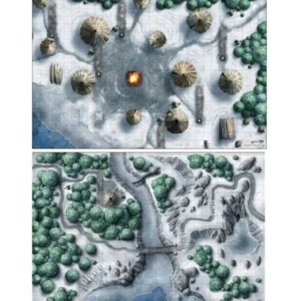 Dungeons and Dragons Icewind Dale DnD Encounter Map Set (2) - Your Source for Gaming Essentials Best