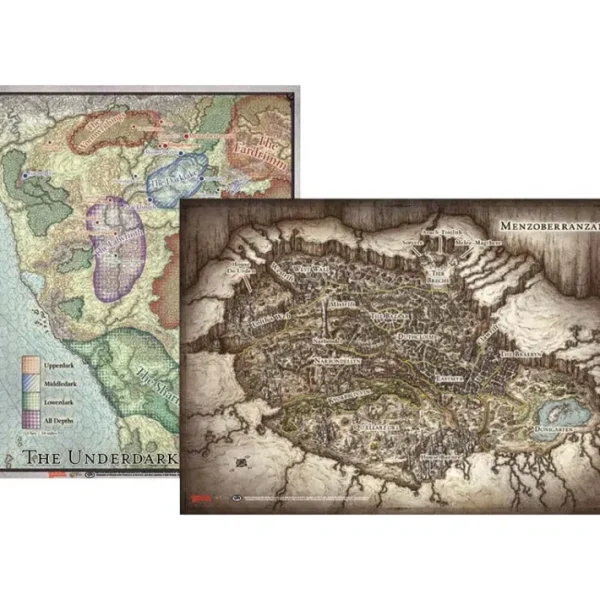 Dungeons and Dragons Out of the Abyss DnD Map Set (2) - Your Source for Gaming Essentials New