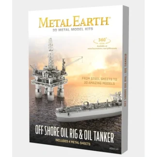 Fascinations Metal Earth Offshore Oil Rig & Tanker Gift Set 3D Metal Model Kit - Your Source for Gaming Essentials Shop