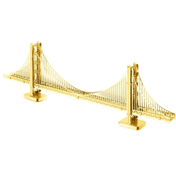 Fascinations Metal Earth Golden Gate Bridge Gold Laser Cut 3D Metal Model Kit - Your Source for Gaming Essentials Cheap