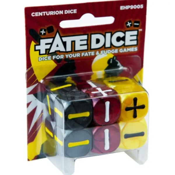 Fate Dice for Fate & Fudge Games - 12 D6 Spirit of the Century Centurion Dice - Your Source for Gaming Essentials Clearance