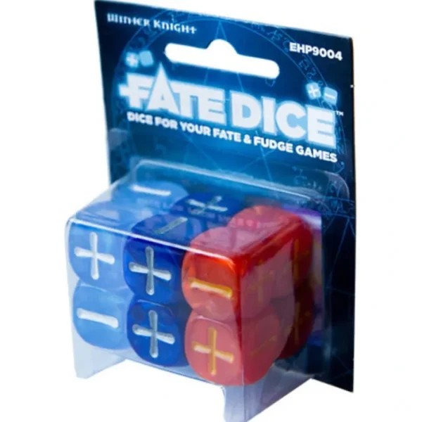 Fate Dice for Fate & Fudge Games - 12 D6 Dresden Files Winter Knight Dice - Your Source for Gaming Essentials Sale